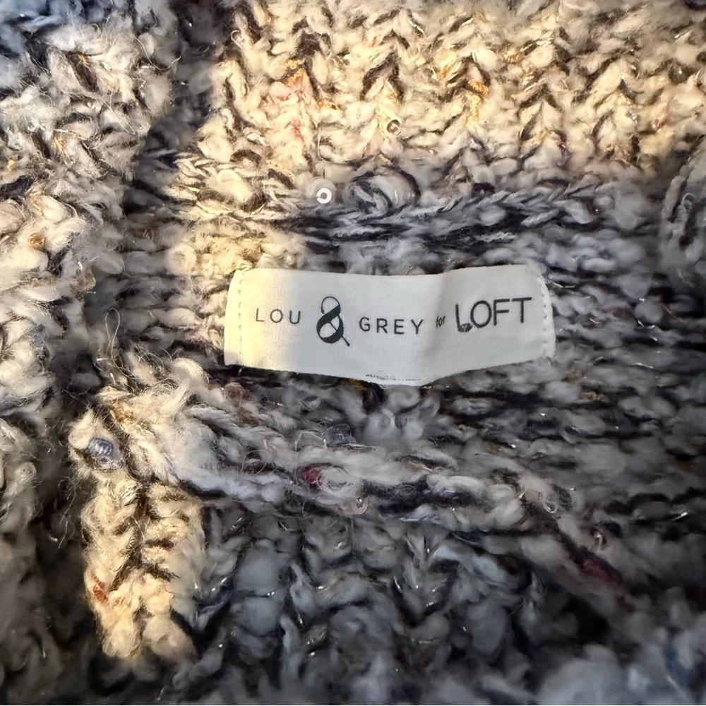 Lou & Grey Womens Cozy Chunky Knit Turtleneck Sweater Hi Lo Hem, Great Condition - Picture 10 of 12